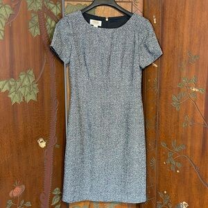Talbots 2 petite b&w tweed suit dress